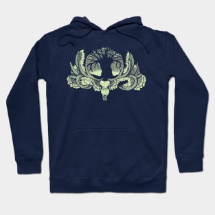 Tree Silhouette with Deer Skull Hoodie